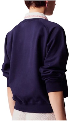 (W) CHANEL 23SS 字母Logo長袖翻領運動衫 深藍色 P74271-K10697-NM762 Lookbook (W) CHANEL 23SS 字母Logo長袖翻領運動衫 深藍色 P74271-K10697-NM762