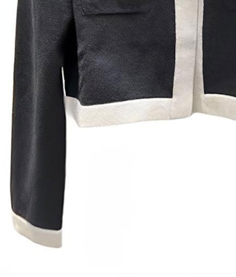 (W) 香奈儿 24C 黑色拼色针织开衫 圆领设计 P76462-K10983-NT057 Shop (W) 香奈儿 24C 黑色拼色针织开衫 圆领设计 P76462-K10983-NT057