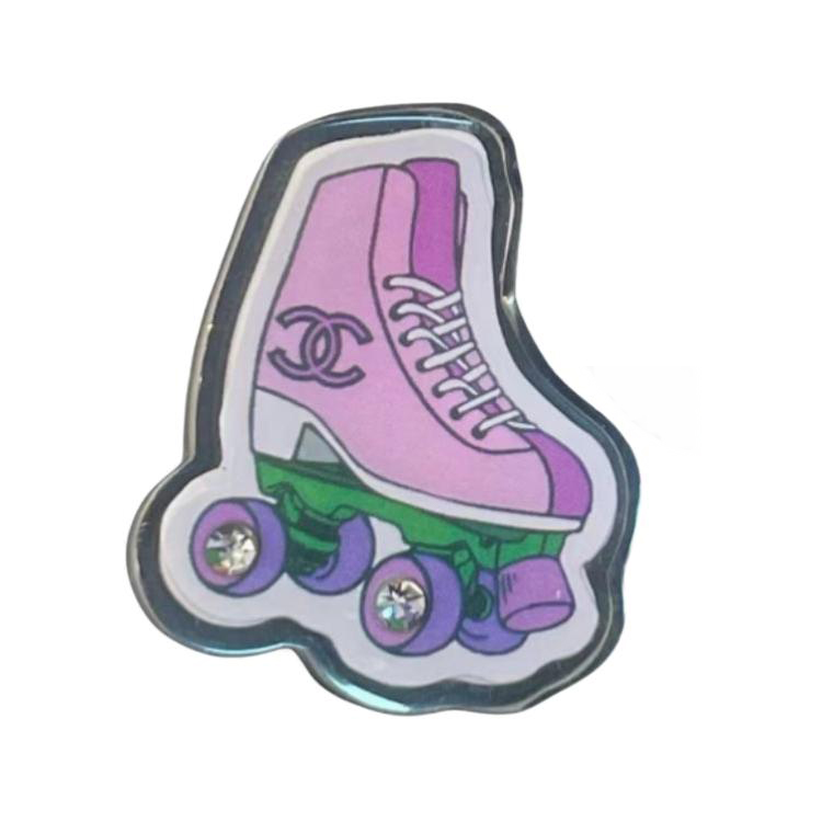 (Women) CHANEL 24C Double C Logo Resin Brooch Purple  Accessory. ABC839-B15473-NU684 圖 2