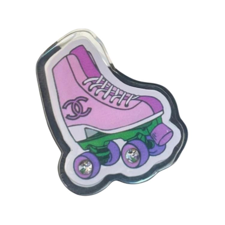 (Women) CHANEL 24C Double C Logo Resin Brooch Purple  Accessory. ABC839-B15473-NU684 圖 3