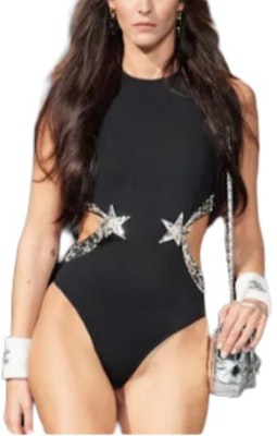 (Women) CHANEL 24C Spring/Summer Star Crewneck Slim Fit One-Piece Swimsuit Black Women P76372-V65779-NT489 Order (Women) CHANEL 24C Spring/Summer Star Crewneck Slim Fit One-Piece Swimsuit Black Women P76372-V65779-NT489