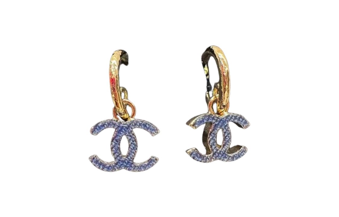 (Women) CHANEL 24P Gold Denim Double C Circle Earrings for Women. ABC741-B15375-NU456 圖 2