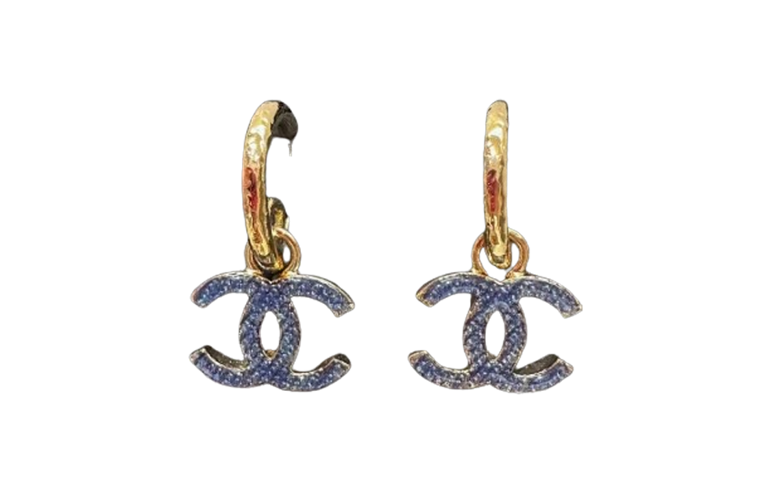 (Women) CHANEL 24P Gold Denim Double C Circle Earrings for Women. ABC741-B15375-NU456 圖 3