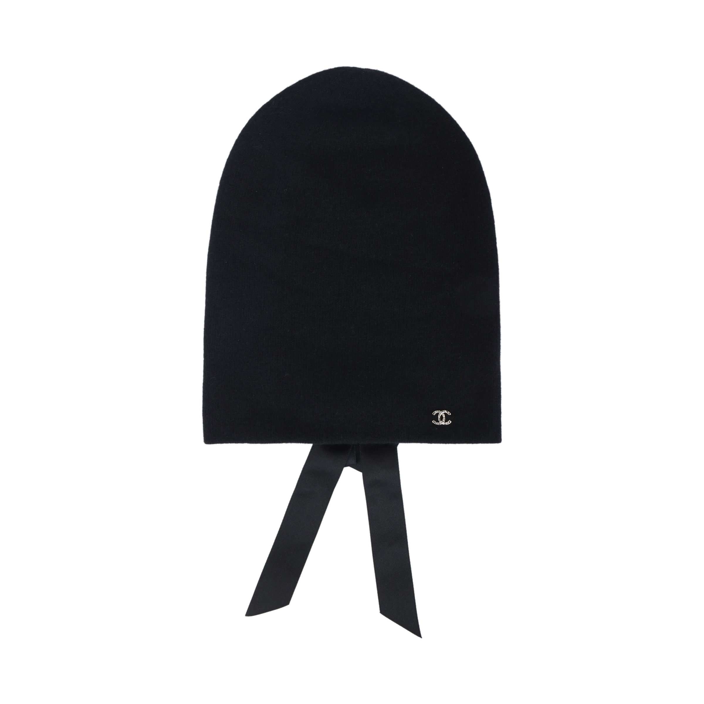 (Women) CHANEL 25A Fall Gold Double-C Logo Cashmere Beanie Black . AAB217-B21295-94305