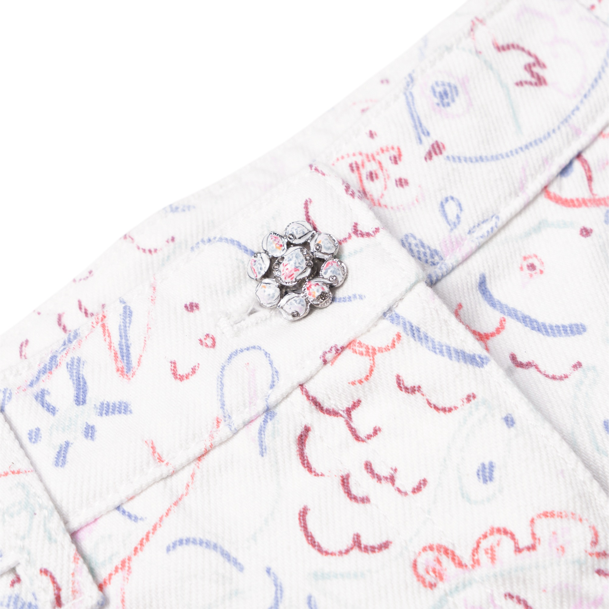 Details for (W) シャネル 25C リゾート プリント ウォッシュ デニム ジーンズ レディース マルチカラー P78788-V70923-NACIX