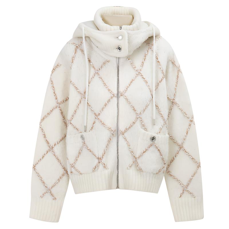 (Women) CHANEL  23N Colorblock Pattern Hooded Casual Long-Sleeve Jacket. P74369-K10903-NR545