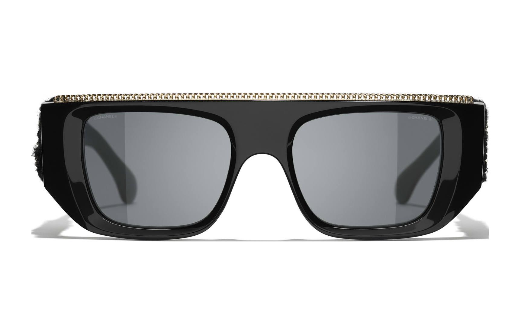 (Women) CHANEL  Black Aviator Acetate Sunglasses with Iconic Logo. C622/S4,A71549-X22001-S3005 圖 3