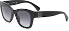 Buy (W) CHANEL Gafas de Sol Negras Butterfly con Doble C en las Patillas. CH54781403S6