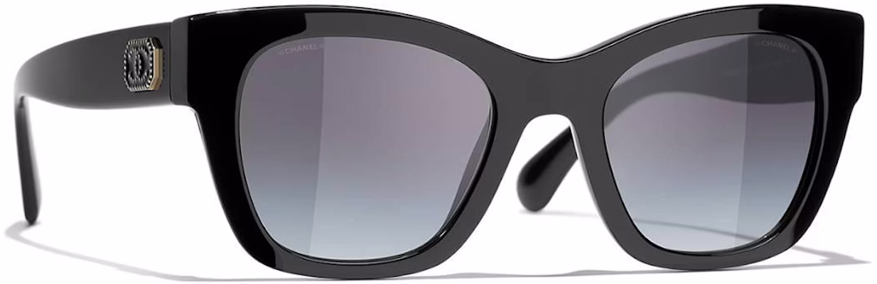 (W) CHANEL Gafas de Sol Negras Butterfly con Doble C en las Patillas. CH54781403S6 Lookbook (W) CHANEL Gafas de Sol Negras Butterfly con Doble C en las Patillas. CH54781403S6