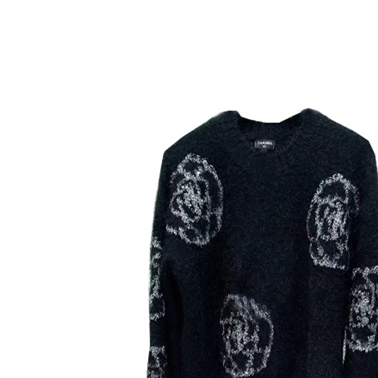 (Women) CHANEL  Black Contrast Crewneck Casual Long-Sleeve Sweater. P76079-K10943-NS008 圖 3