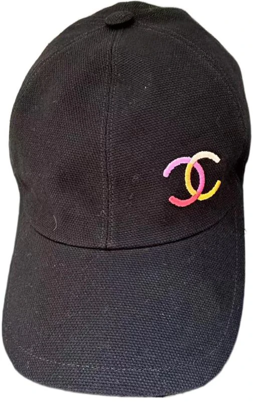 women-chanel-black-cotton-baseball-cap-duckbill-hat-classic-design-aa-9702-b15083