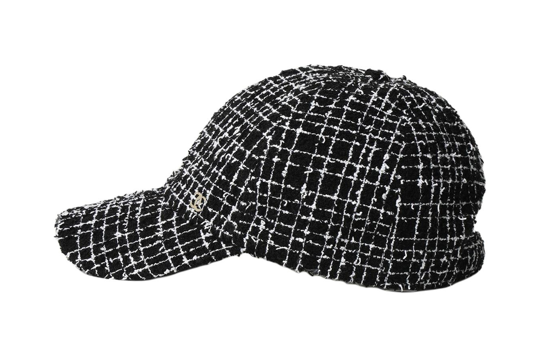 (Women) CHANEL  Black Duckbill Cap with Tweed Accents Cotton Blend. AA9468B14139 圖 4