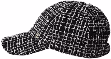 Shop (Women) CHANEL Black Duckbill Cap with Tweed Accents Cotton Blend. AA9468B14139
