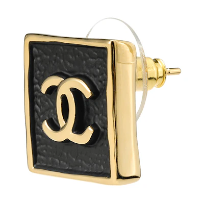(Women) CHANEL Black Earrings with Elegant Logo Design. ABA757-B10895-NN920