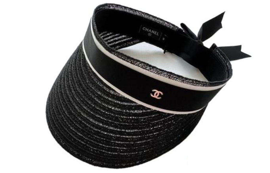 (Women) CHANEL  Black Fashion Fabric Sun Hat AA8071-B0748594305M