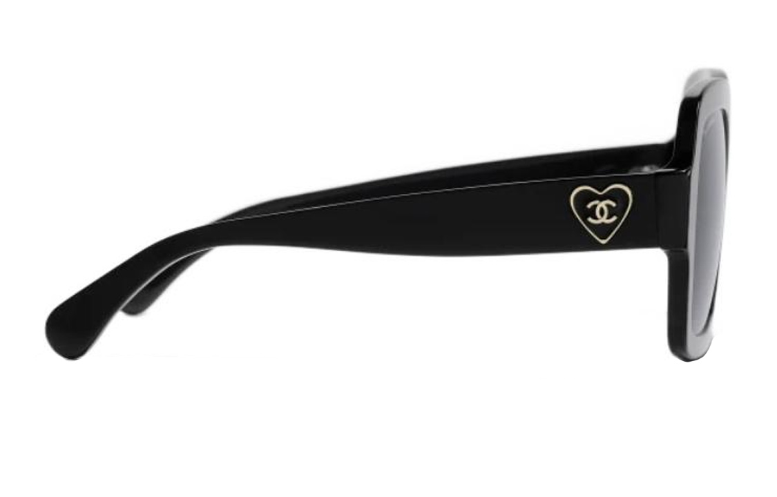 (Women) CHANEL  Black Heart Logo Butterfly Sunglasses Fashion Style. A71469-X01081-S0114 圖 4
