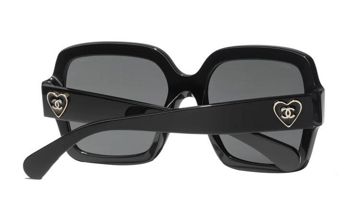(Women) CHANEL  Black Heart Logo Butterfly Sunglasses Fashion Style. A71469-X01081-S0114 圖 5