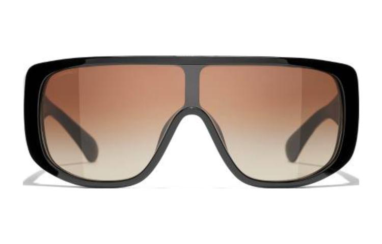 (Women) CHANEL  Black Irregular Acetate Sunglasses with Logo Detail. CH5495C622S5 圖 3