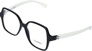 (Women) CHANEL Black Irregular Frame Optical Glasses with Two-Tone Design. CH3473-1656 (Women) CHANEL Black Irregular Frame Optical Glasses with Two-Tone Design. CH3473-1656