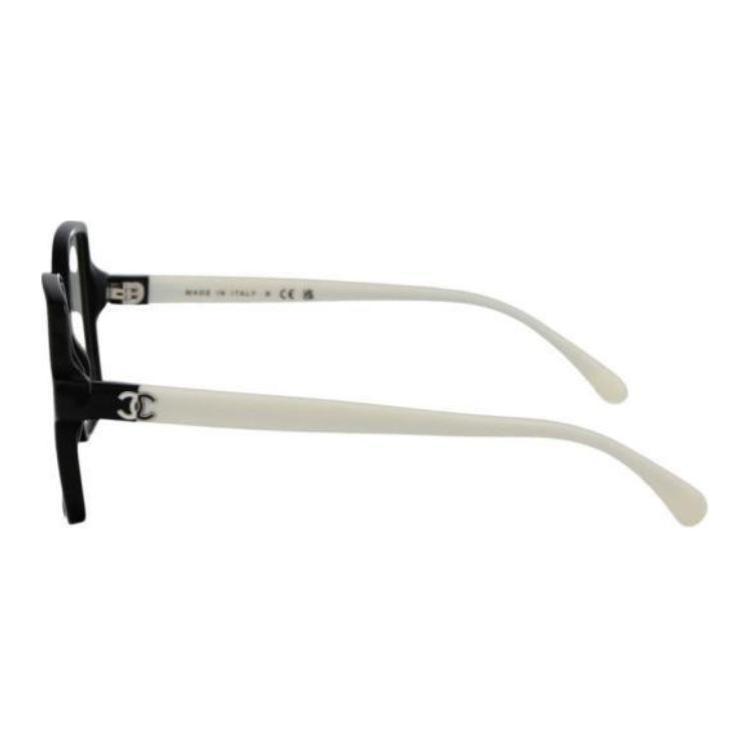 Shop (W) CHANEL 黑色不規則框型雙色設計光學眼鏡。 CH3473-1656