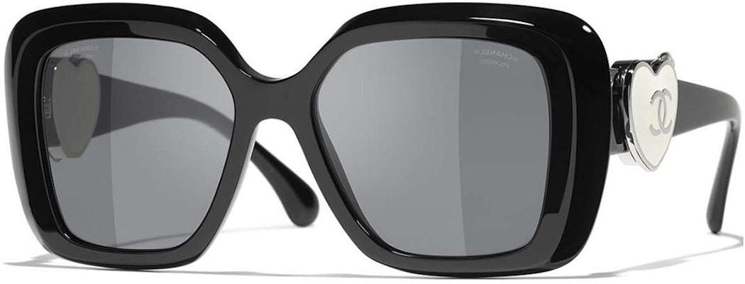 (W) 香奈儿 黑色不规则标志刻纹醋酸材质太阳镜 CH5518C501T8 Order (W) 香奈儿 黑色不规则标志刻纹醋酸材质太阳镜 CH5518C501T8