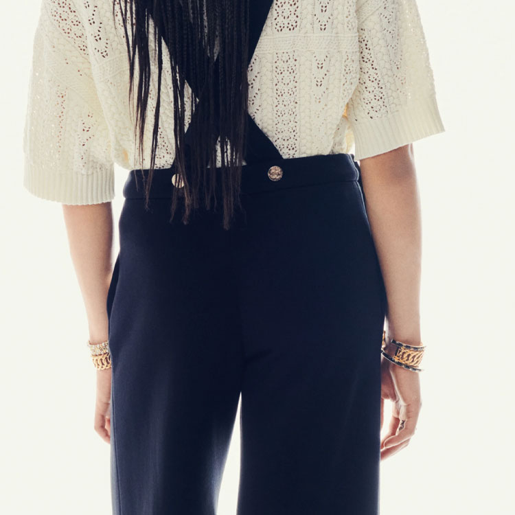 Lookbook (W) 香奈儿 黑色针织连体衣带按钮细节 - 春夏2024 P76224-V67500-94305