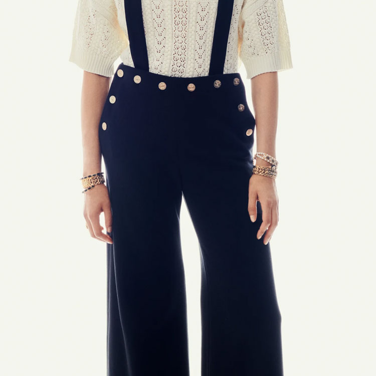 Shop (W) 香奈儿 黑色针织连体衣带按钮细节 - 春夏2024 P76224-V67500-94305