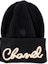 Lookbook (Women) CHANEL Black Knit Logo Embroidered Cashmere Beanie Hat. AA8313-B08454-94305