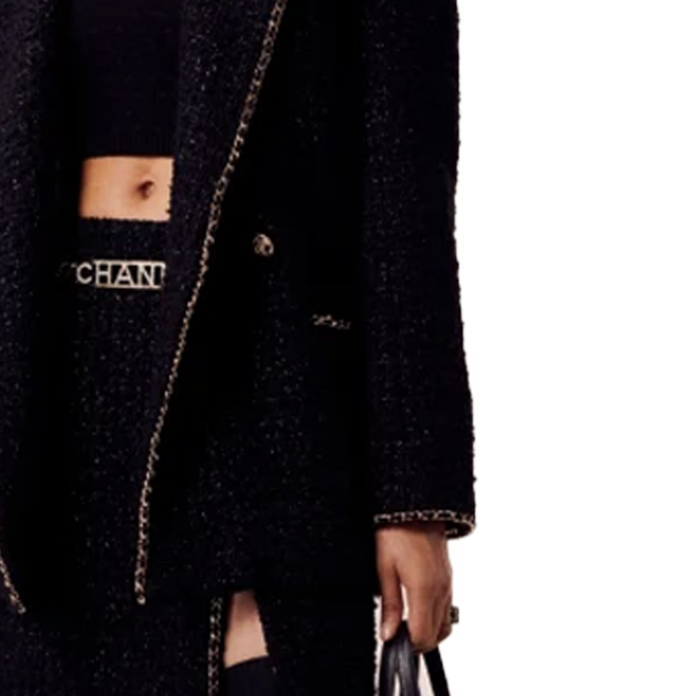 (Women) CHANEL  Black Knitted Double-Breasted Long Sleeve Jacket. P75511-V63178-94305 圖 7