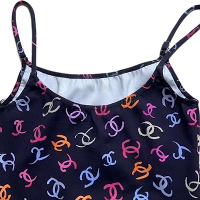 (W) 香奈兒 黑色印花休閒背心上衣 P76775-V69112-NX049 Details for (W) 香奈兒 黑色印花休閒背心上衣 P76775-V69112-NX049