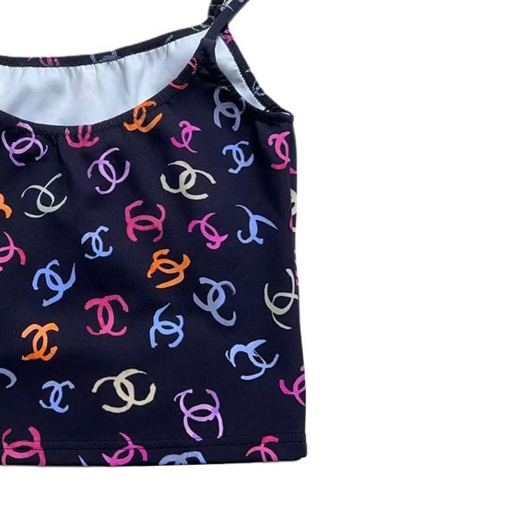 Cheap (W) シャネル ブラック ロゴプリント カジュアル タンクトップ. P76775-V69112-NX049