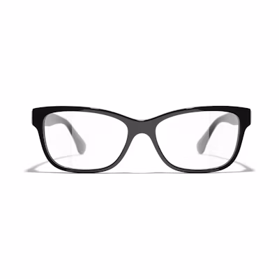 (Women) CHANEL Black Optical Frame with Side Logo and Irregular Shape. CH3449BC622