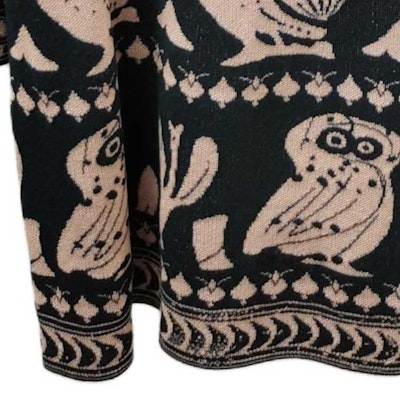 (Women) CHANEL Black Patterned Knit Pullover Top 3/4 Sleeves Casual Sweater P58160-K07640-MD738 Shop (Women) CHANEL Black Patterned Knit Pullover Top 3/4 Sleeves Casual Sweater P58160-K07640-MD738