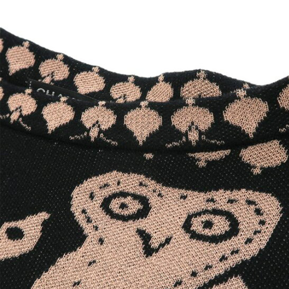 Purchase (W) CHANEL Suéter Casual Negro de Punto con Estampado y Mangas 3/4. P58160-K07640-MD738