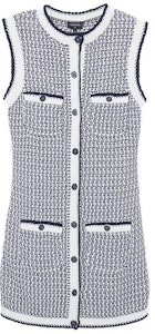 (W) 香奈儿黑色无袖拼色设计休闲连衣裙。 P72236-K10377-NH383 Order (W) 香奈儿黑色无袖拼色设计休闲连衣裙。 P72236-K10377-NH383