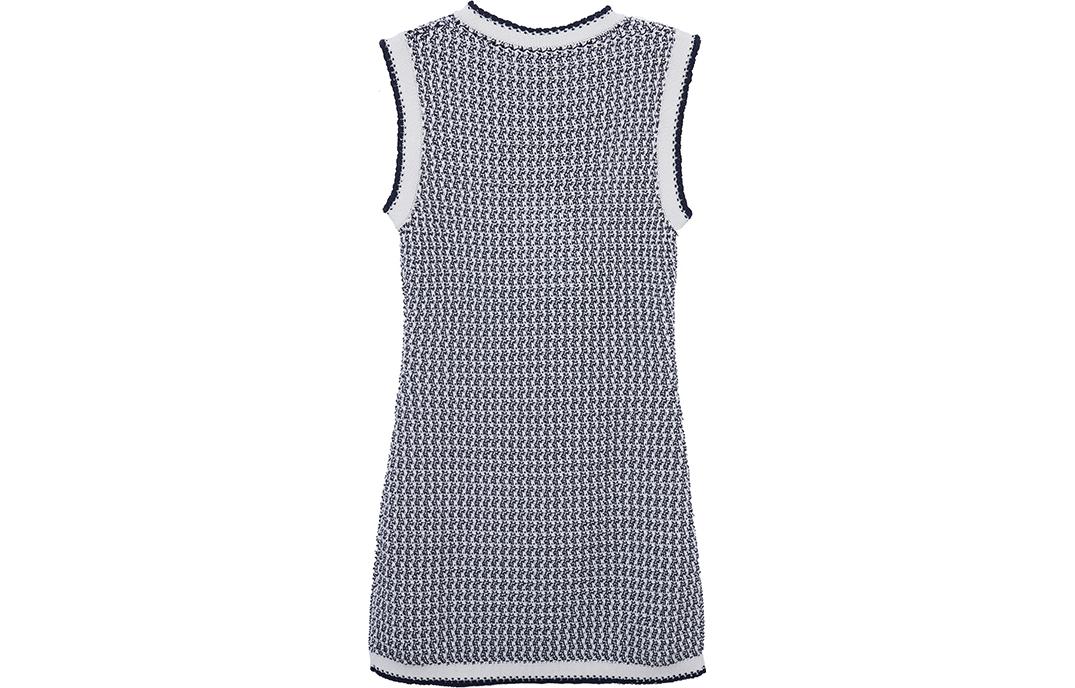 Lookbook (W) CHANEL Dress Hitam Tanpa Lengan dengan Desain Colorblock Casual. P72236-K10377-NH383