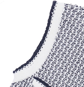 (W) 香奈儿黑色无袖拼色设计休闲连衣裙。 P72236-K10377-NH383 Sizing (W) 香奈儿黑色无袖拼色设计休闲连衣裙。 P72236-K10377-NH383