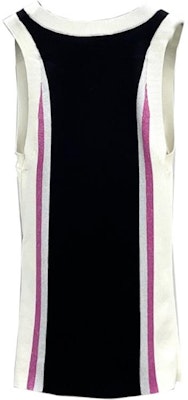 (Women) CHANEL Black Sleeveless Short Knit Dress with Logo Pattern. P75627-K10886-NQ839 Lookbook (Women) CHANEL Black Sleeveless Short Knit Dress with Logo Pattern. P75627-K10886-NQ839