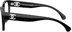 Shop (Women) CHANEL Black Square Optical Glasses with Logo on Temples. CH3475-C501