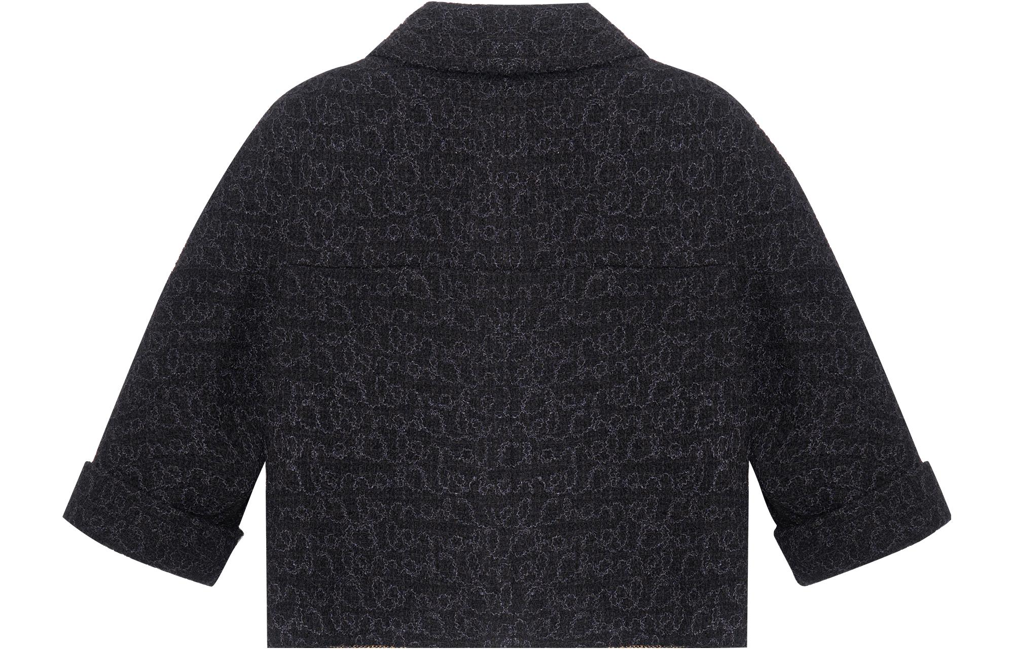 Lookbook (W) 샤넬 블랙 트위드 숏 재킷 - 은은한 코일 패턴. P75469-V67152-94305