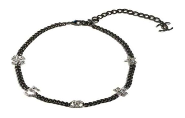 (Women) CHANEL  Black Woven Design Metal Necklace AB8012-B07790