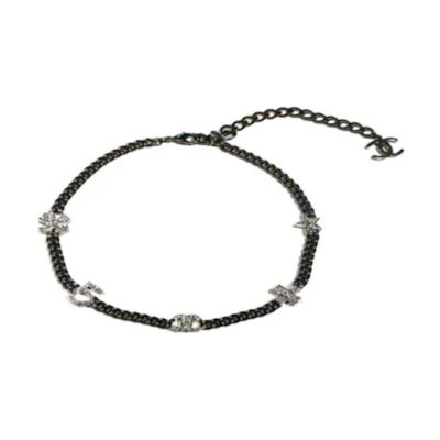(Women) CHANEL Black Woven Design Metal Necklace AB8012-B07790