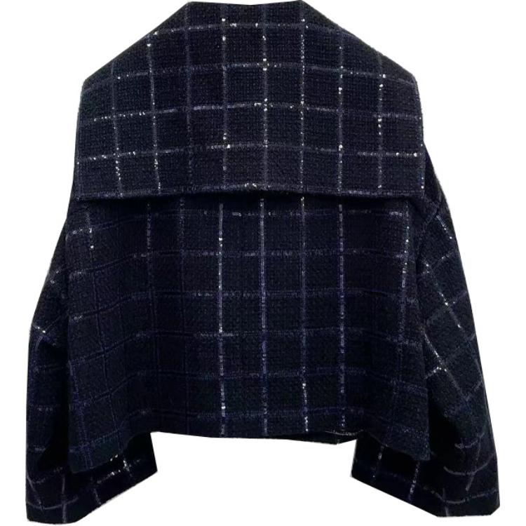 Lookbook (W) CHANEL 藍色格紋單排扣休閒外套 P77269-V69310-NY556