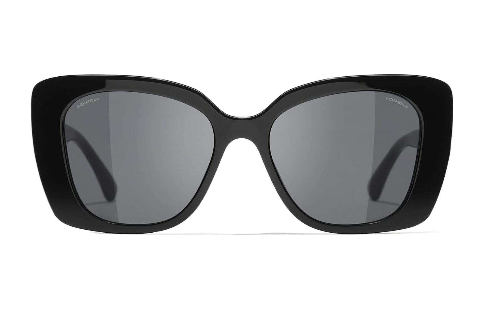 (Women) CHANEL  Butterfly Sunglasses with Lettered Temples Black White CH5422BA-1026S4 圖 5