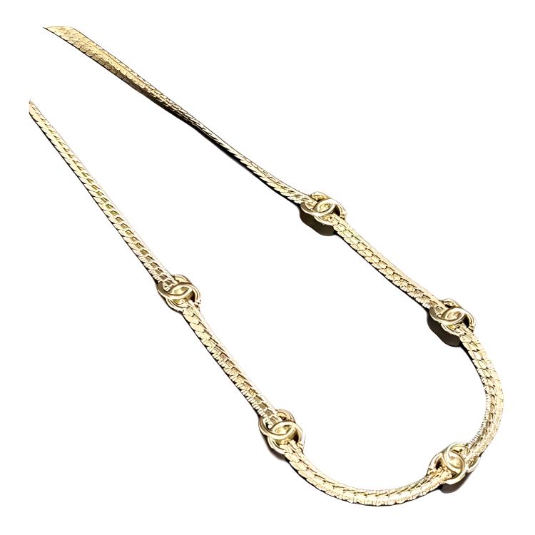 (Women) CHANEL  Classic Double C Logo Gold Necklace. ABE255-B18058-NZS80 圖 3