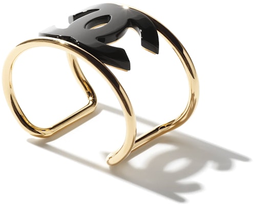 (W) Gelang CHANEL Emas/Hitam Resin Metal dengan Logo Double C. ABD158-B16632-NX965 Lookbook (W) Gelang CHANEL Emas/Hitam Resin Metal dengan Logo Double C. ABD158-B16632-NX965