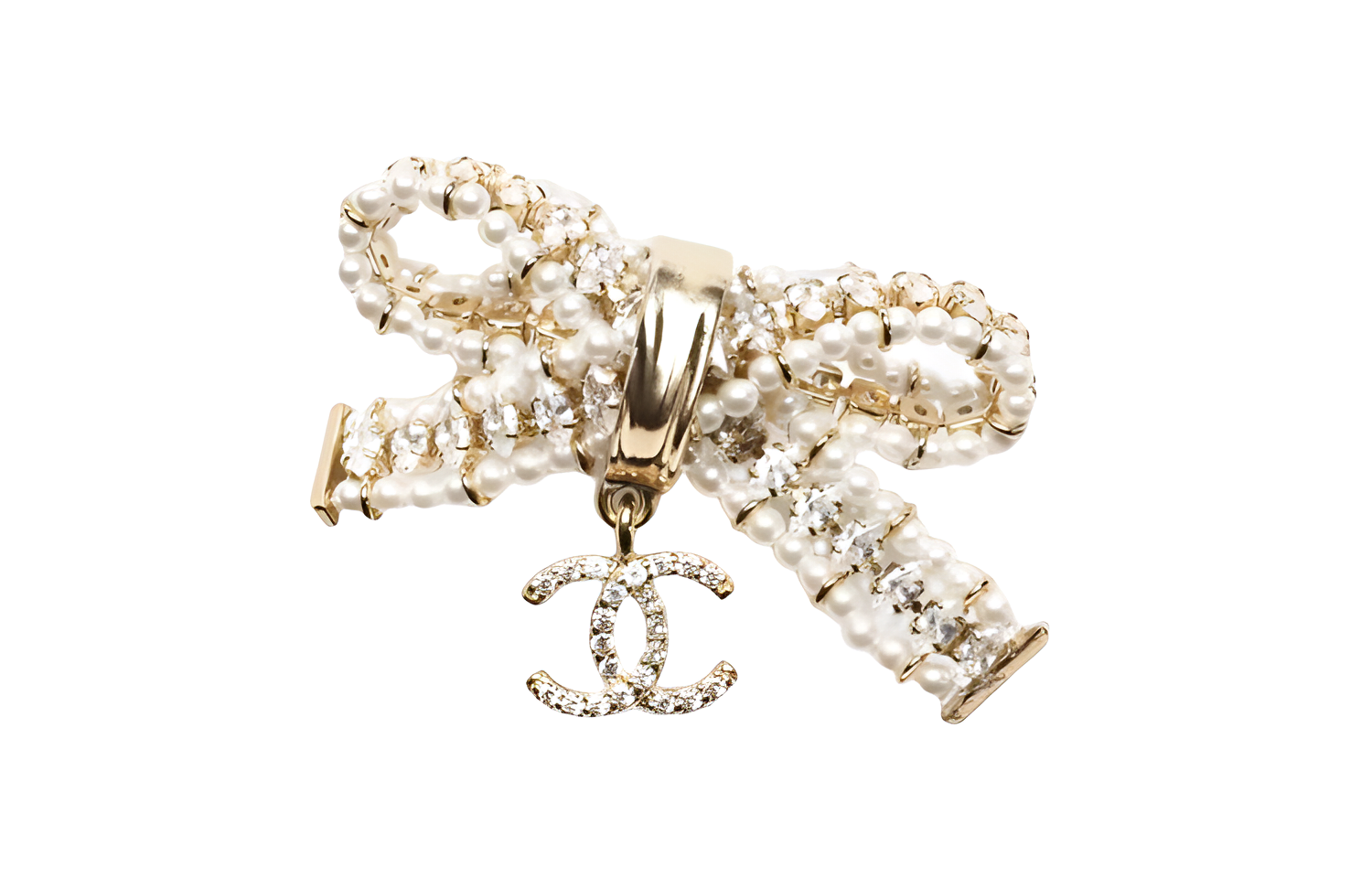 (Women) CHANEL  Gold Bow Classic Double C Brooch Fashion Accessory. AB9718-B09591-NL114