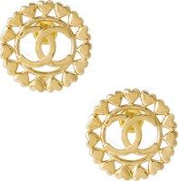 (Women) CHANEL Gold Heart-Shaped Logo Earrings ABA273-B10485-NN008 (Women) CHANEL Gold Heart-Shaped Logo Earrings ABA273-B10485-NN008