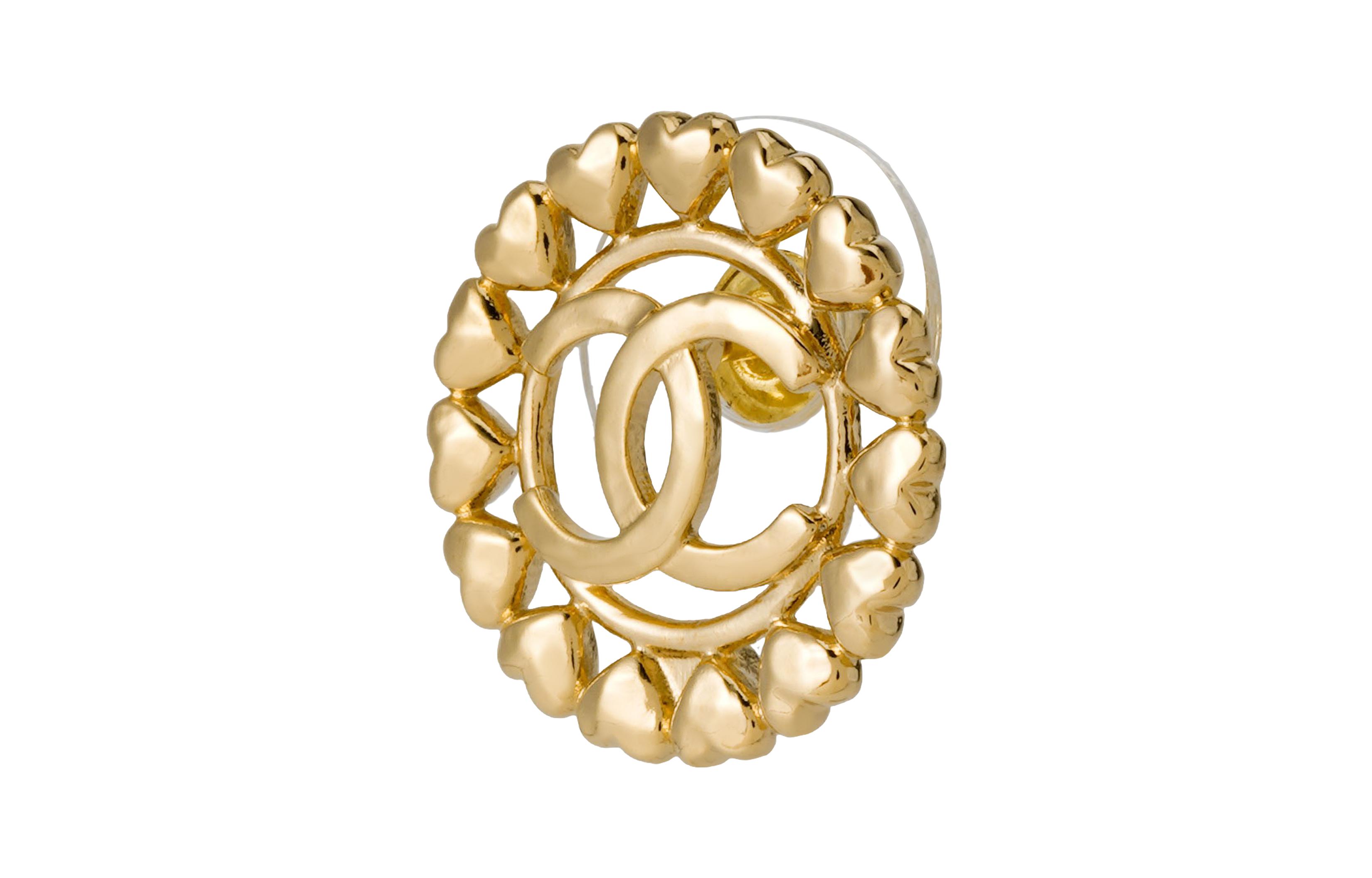 Lookbook (W) シャネル ゴールド ハート型 ロゴ ピアス ABA273-B10485-NN008