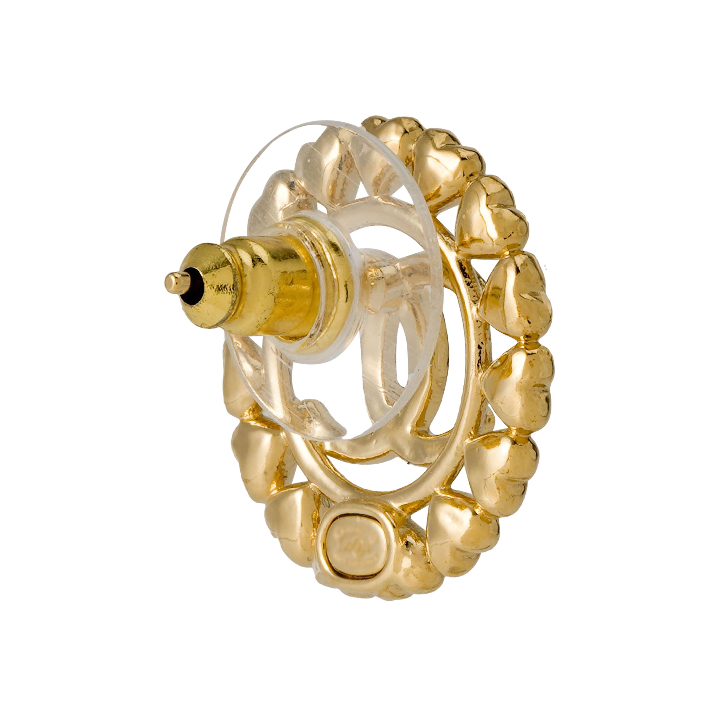 Shop (W) シャネル ゴールド ハート型 ロゴ ピアス ABA273-B10485-NN008